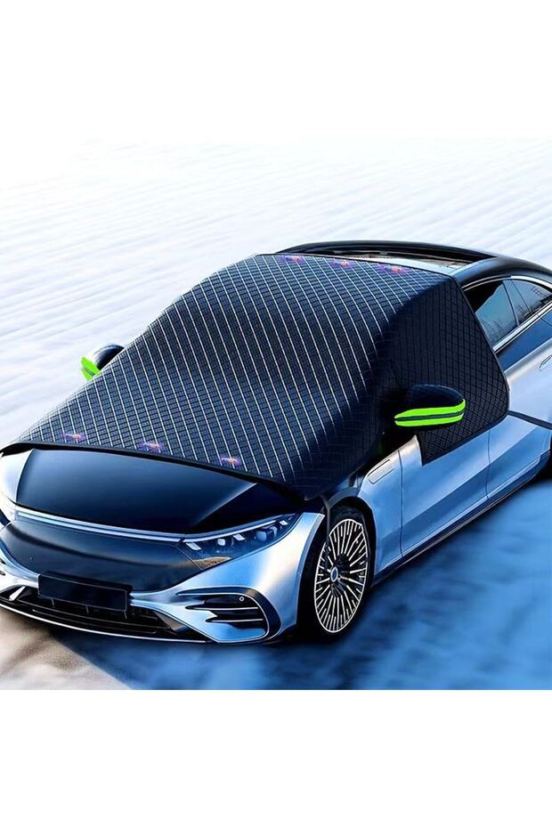 green Aluminum-plated film of magnetic snow cover for automobile is thickened, and Oxford cloth is s