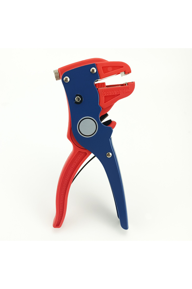 6.7 Inches Red Bomurph Automatic Wire Stripper and Cutter, 2 in 1 Adjustable Electrical Cable Wire S