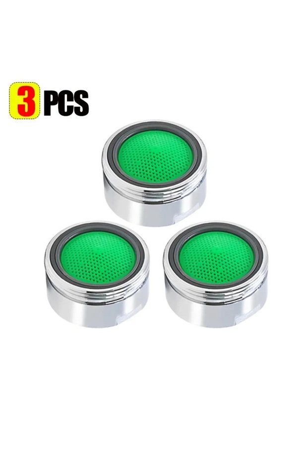 3pcs 3pcs Brass Water Saving Faucet Tap Aerator Replaceable Filter Mixed Nozzle 24mm Thread Bathroom