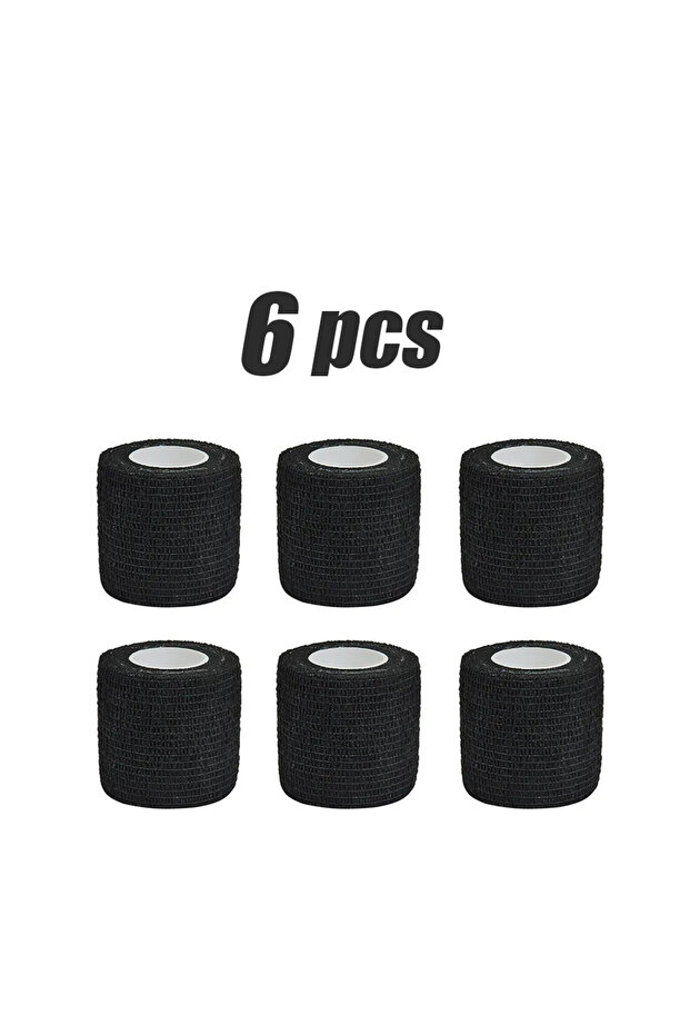 5cmx4.8m black 6 pcs 1/6Pcs 4.8m Black First Aid Self Adhesive Cohesive Elasticity Bandages Sports T