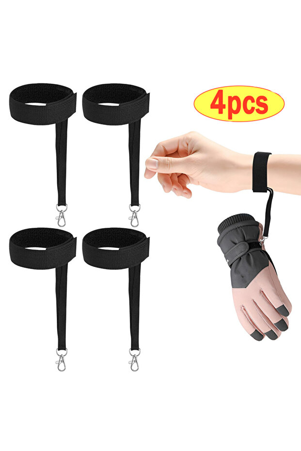 4pcs Style C 2/4pcs Elastic Wrist Straps for Ski Gloves Adjustable Ski Glove Lead for Men and Women