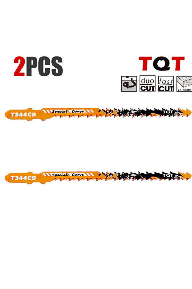1.5mm 120mm Wood Cutting T344Cb-Js-2Pcs Double-Sided Jigsaw Blades 10/9Tpi T344Cb for Efficient Curv