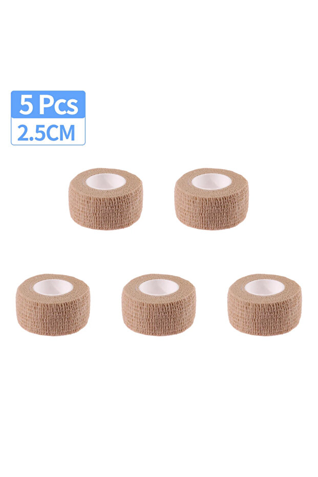 A0170-5Pcs 2.5CMSkin 5 Pcs 2.5/5/7.5/10cm Self Adhesive Elastic Bandage Cohesive Non-woven Wraps Tap