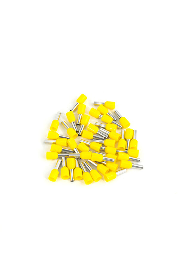 E1008 أصفر 1000 قطعة/عبوة E7508/E1008/E1508/E2508 أطراف كابلات معزولة، أطراف كهربائية