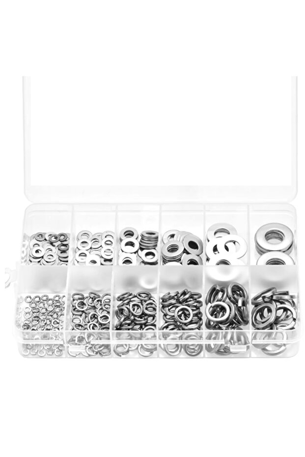 Washer Set Pro 260pcs Lock and Flat Washer Assortment Kit Stainless Steel M3 M4 M5 M6 M8 M10 Spring