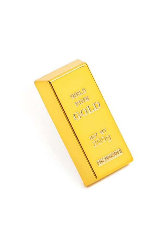 onesize Fake Gold Bar Plastic Golden Paperweight Home Decor Bullion Bar Simulation Golden Brick