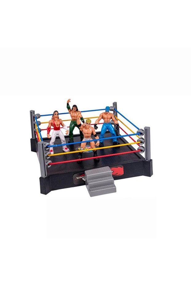 as show set Fighting Station Wrestling Toys Wrestler Athlete Arena Cage Wrestling Figure Miniature T