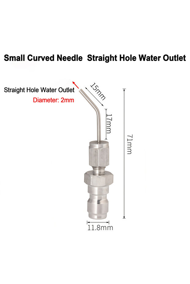 PZ-001 High Pressure Cleaning Needle Nozzle - 2.0mm Straight/Side Jet for Water Heater Tanks & AC Un