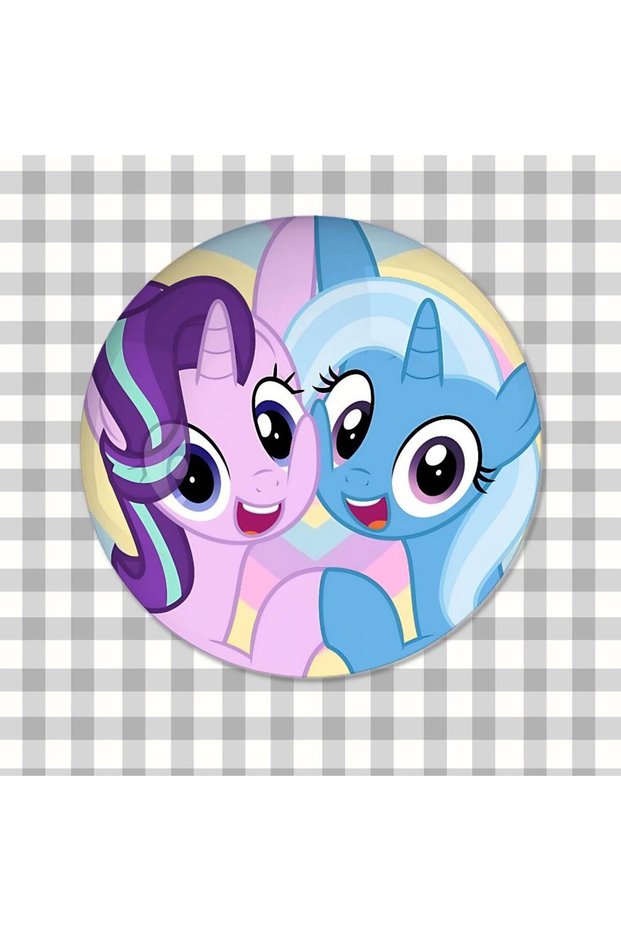 25x25mm z19 Cute L-little-P-ponyS Mlp Badge Pins For Friend, Backpack, Clothing, Collectible Accesso