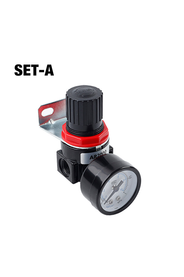 SET-A AR2000 Precision Pneumatic Pressure Regulator, 1/4 Inch Thread JP Interface 0-1MPA Suitable Fo