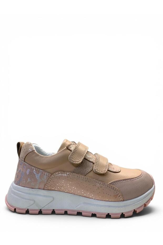 2402 Orthopedic 100% Genuine Leather Girls' Powder Sneaker