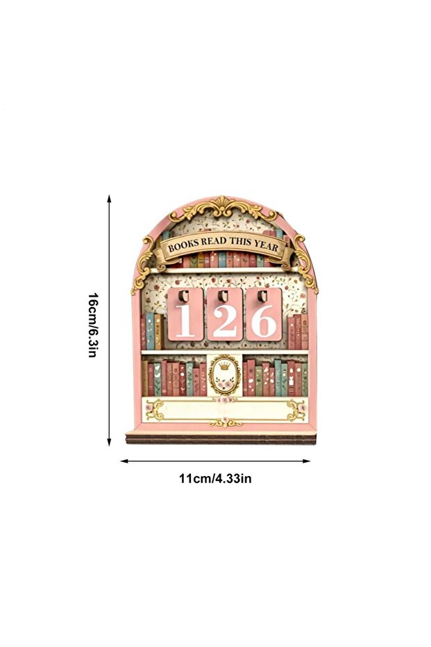 C Book Tracker Sign ديكور خشبي لرف الكتب، مسجل كتب مُسجلة كقراءة، لتزيين ركن المكتبة وركن الدراسة.