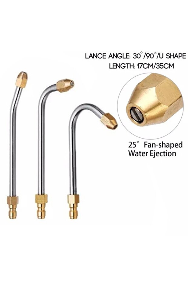 30 degree 30° /90° /U-Shape Pressure Car Washer Angled Lance Extension Spray Wand Nozzle High Pressu