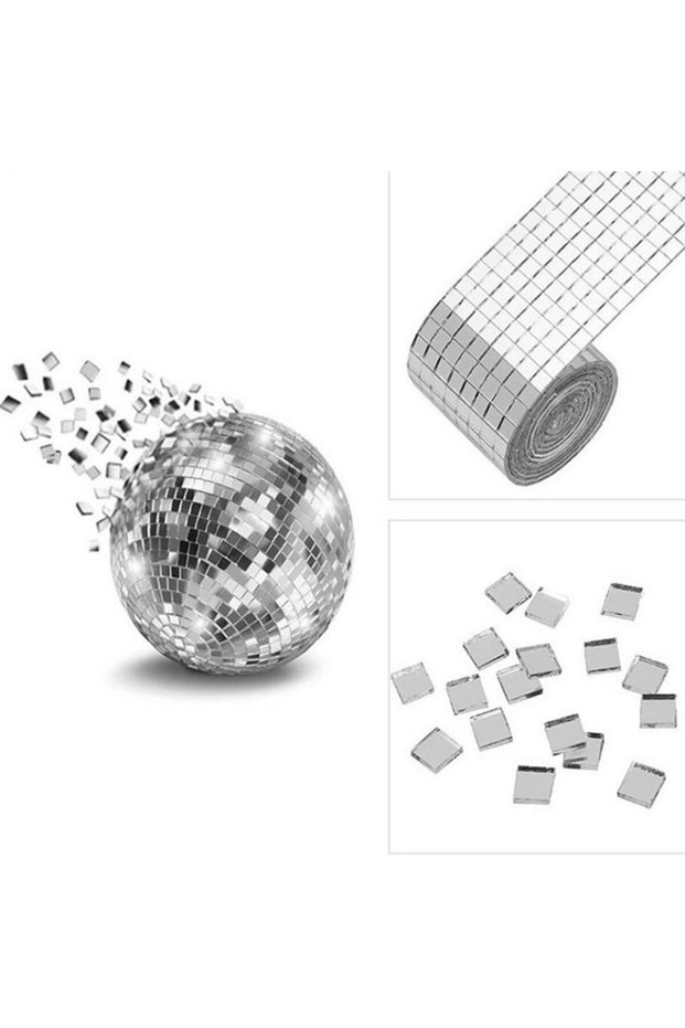 4x120cm Mosaic Glass Pieces Glass Stickers Disco Mirror Tile Crafts Cuttable Easy to Install Heat Re