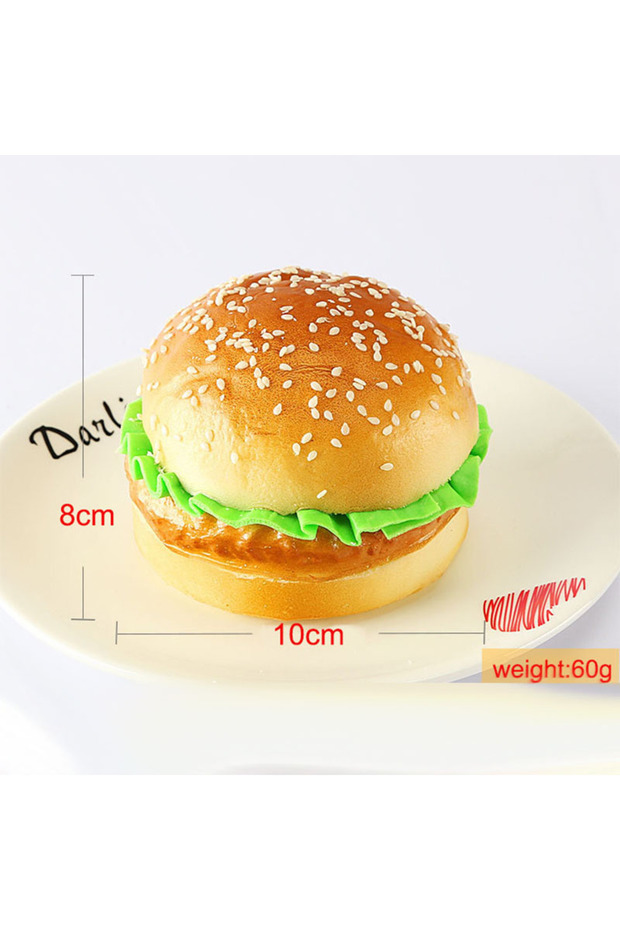 Hamburger Fake Vegetable Hamburger Decoration Artificial Food Sketching Props Educational Toys PU Pr