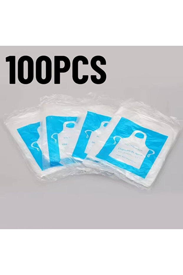 95x60 سم 100 قطعة 50/100 قطعة مريلة بلاستيكية للاستخدام مرة واحدة معبأة بشكل فردي شفافة مناسبة H