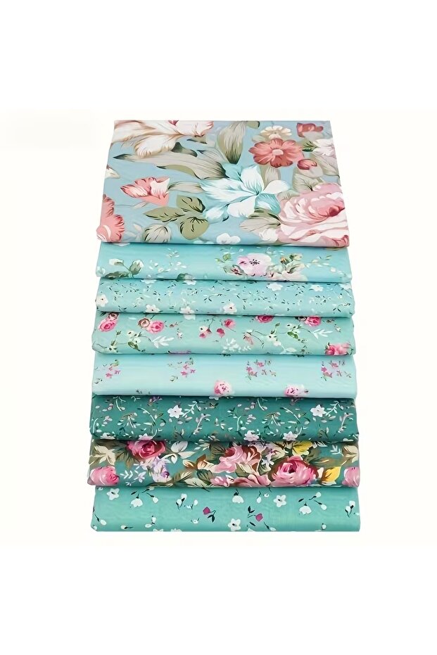 25-25CM 8PCS 8 pieces set 25*25CM, classic retro plaid printed fabric suitable for sewing and DIY ha