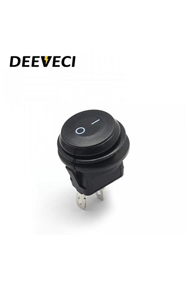 12 V on-off KCD1 ip67 black small round toggler switch waterproof 2pins 3pins on off pc mini power r