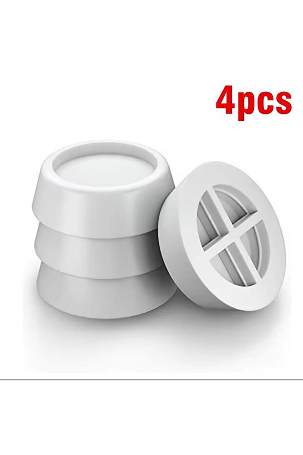 4Pcs-White 4Pcs Anti Vibration Pads Noise-Reducing Feet Universal Leg Base Mats for Washing Machine