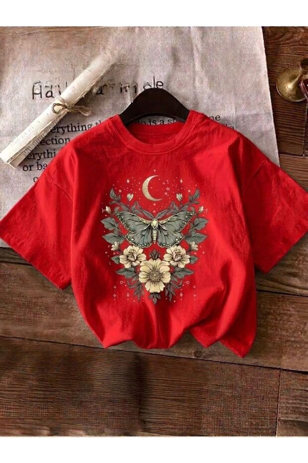 Women's Bohemian Butterfly Pattern Graphic Printed T-Shirt