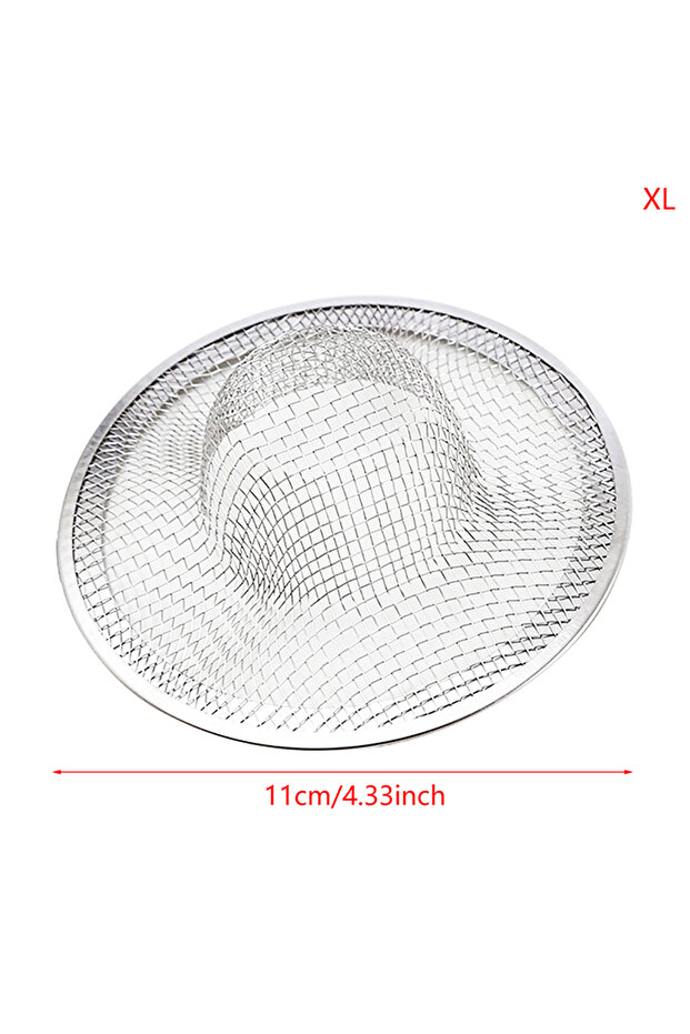11CM 2Pcs Stainless Steel Bathroom Drain Filter Net Screening Sink Drain Strainer Shower Hair Catche