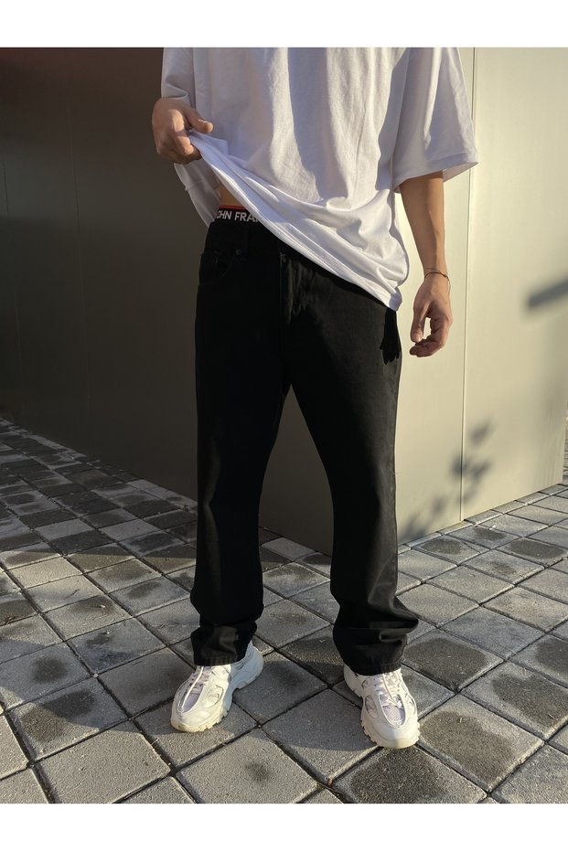 New Season Black Washable Loose Baggy Pants Sbg 2026