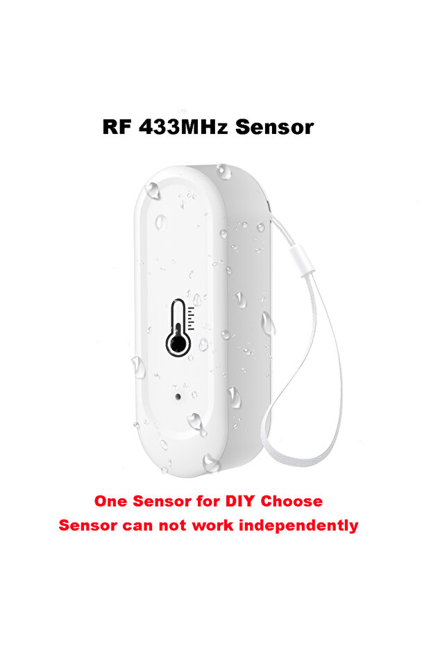 محطة طقس لاسلكية بتردد 433 ميجاهرتز مع مستشعر، طقم ترمومتر لاسلكي RF433 مع واي فاي لقياس درجة الحرارة والرطوبة الداخلية