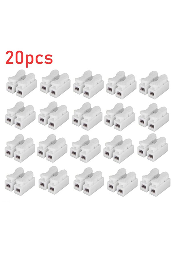 2P CH2-20pcs 20pcs Quick 2P Cable Wire Connectors No Soldering Or Welding Required Spring Clamp Term