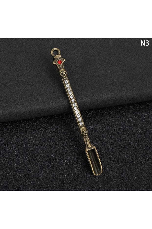 3 New Sale 1Pcs Metal Small Spoon With Mini Shovel For Powder Medecine Measurement Cigarette Access.
