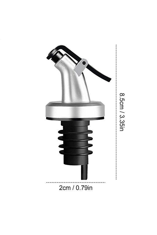 Silver 1PC Stainless Steel Wine Olive Oil Pourer Dispenser Spout Glass Bottle Pourer Cap Spout Stopp