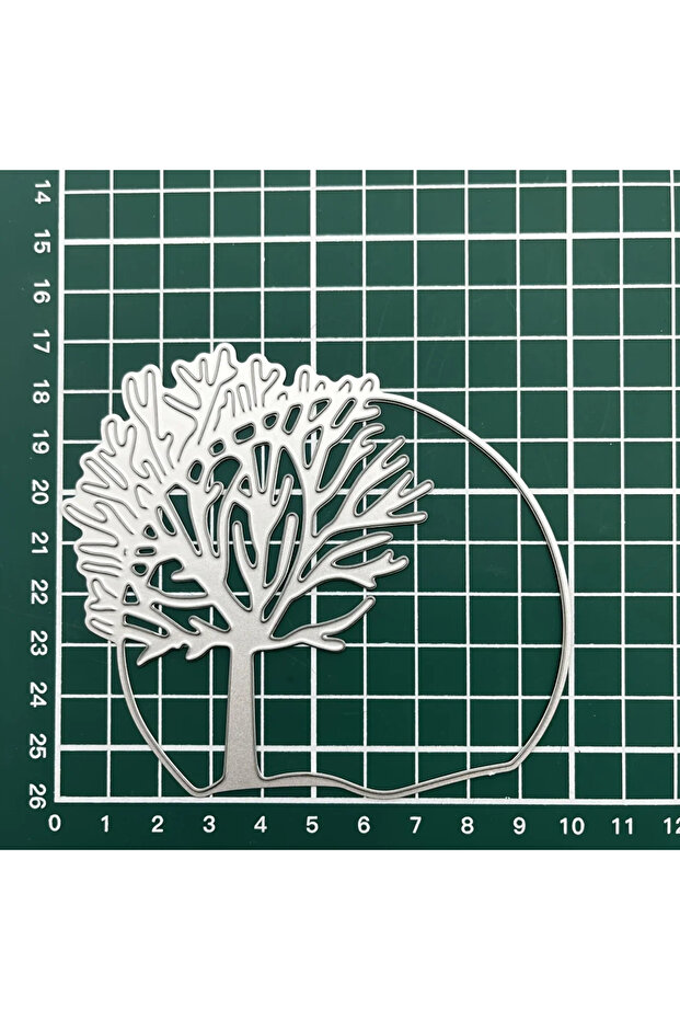 WL1692 2025 New Round Tree Background and Rabbit Metal Stencil for Paper Cutting Card Making Scrapbo
