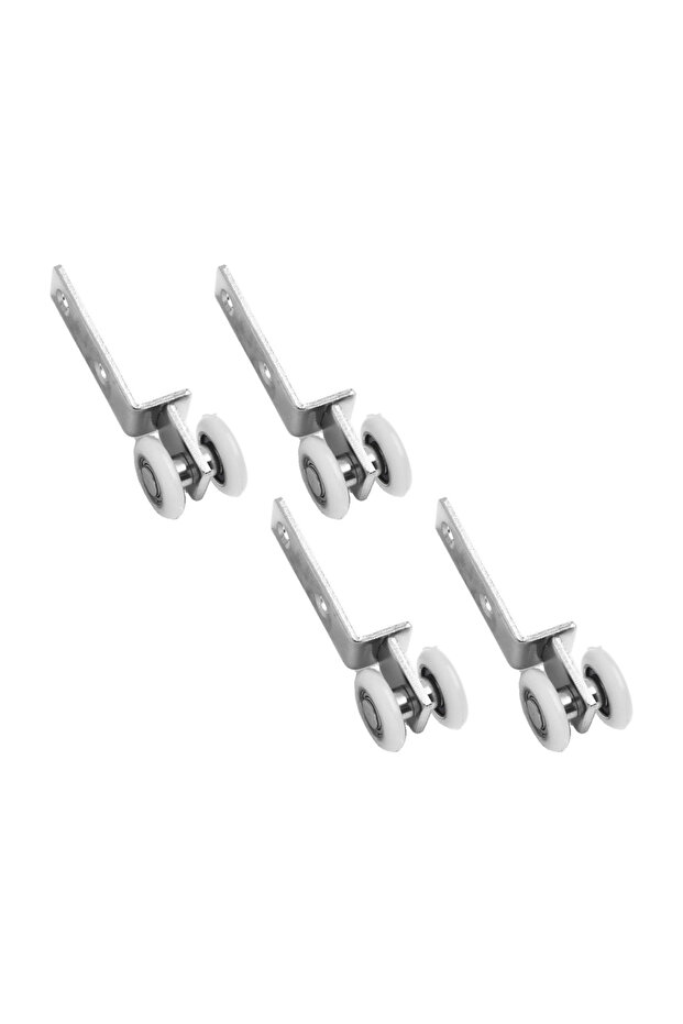 B 4PCS 2/4pcs Curtain Hanging Wheel Sliding Door Pulley Hanging Track Pulley Block For Smooth Slidin