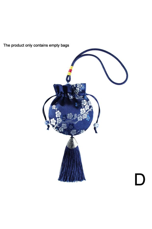navy blue Sachet Sachet Empty Bag Chinese Style Jewelry Storage Handmade Vintage Tassel Lucky Embroi