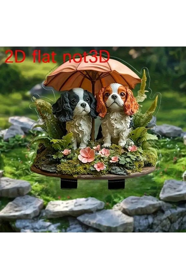 A 1pcs Bohemian style small dog flowerpot filling decoration, multifunctional outdoor decoration, s.