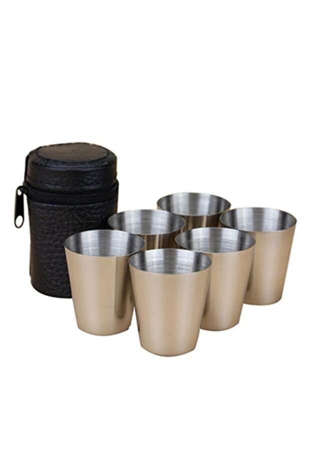 30ml Six cups 4/6Pcs set Outdoor Practical Travel Stainless Steel Cups Mini Set Glasses For Whisky W