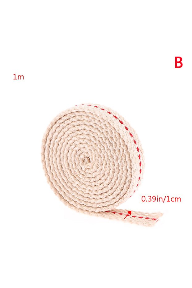 10mm 1M Kerosene Lamp Wick Braided Cotton Wick Flat Cotton Oil Lamp Wick For Oil Lamp Lamp Wick Lan