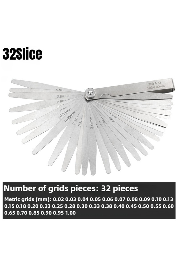 PRO-32SLICE 32 Slice High Precision Stainless Steel Plug Gauge 0.01-1mm Metric Clearance Plug Gauge