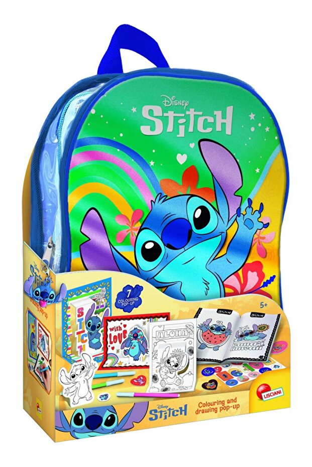 Stitch Colouring And Drawing Pop Up In A Backpack