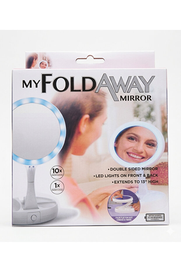 اسم المنتج الظاهر في الصورة هو "My Foldaway Mirror" (مرآة ماي فولد أواي)