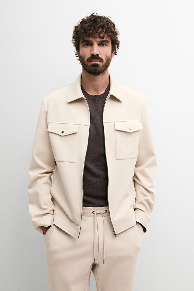 Cep detaylı total look ceket - 1