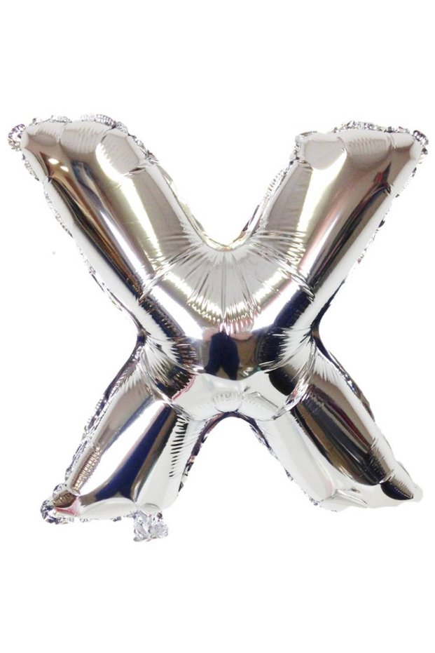 Balon Argintiu Litera X