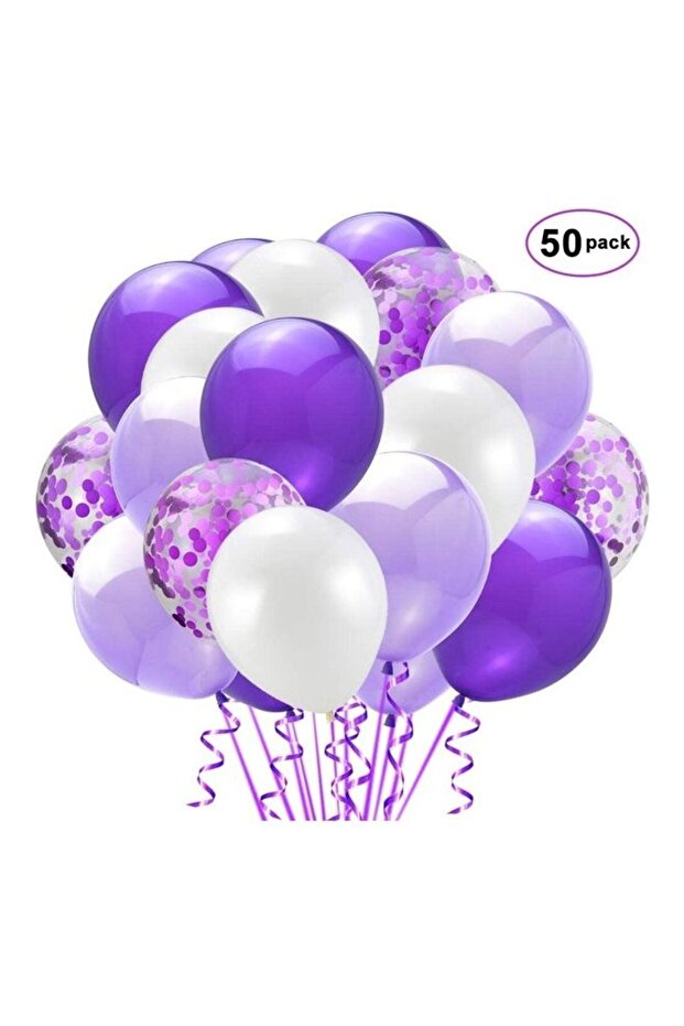 50-Piece Latex Party Balloons Set