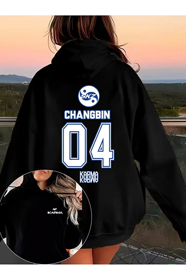 Stray Kids Skz Mixed Print Unisex Oversized Hooded Sweatshirt
