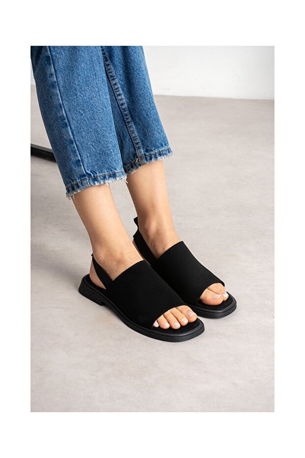 Noventa Black Suede Women's Sandals