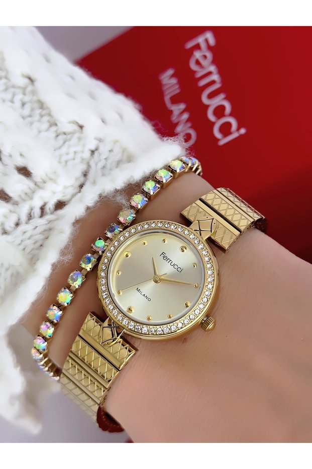Steel Strap 2 Year Warranty 3 Atm Waterproof Women's Wristwatch + Bracelet Gift