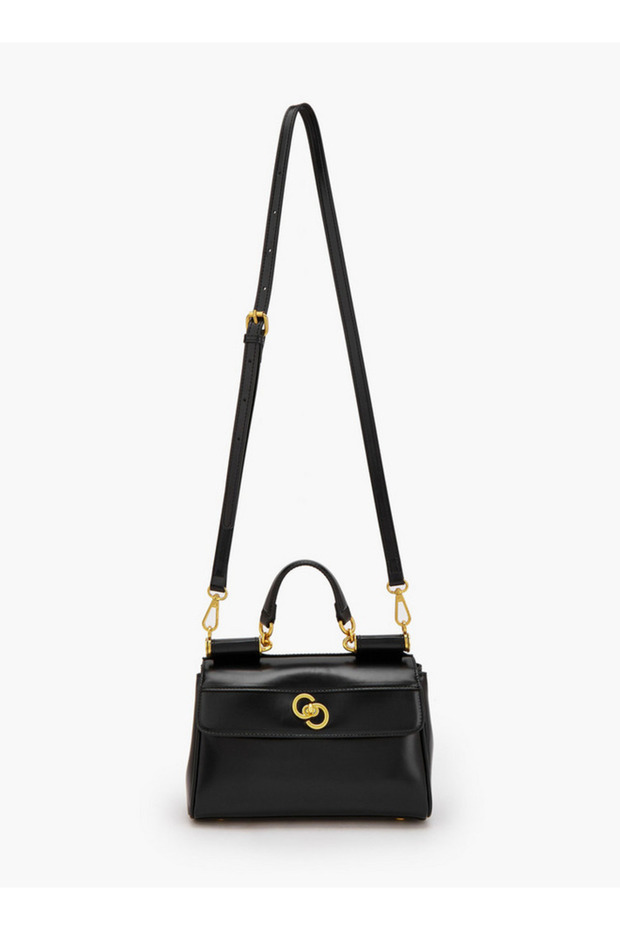Solid Crossbody Bag with Detachable Strap - 2