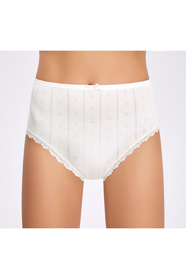 Women's Jacquard Lace Bato Panties Large Size Comfortable Flexible 12-Piece Pack