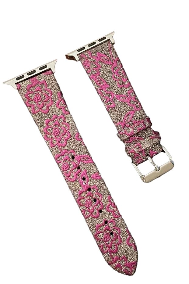 Watch 42mm creeper patterned strap - pink