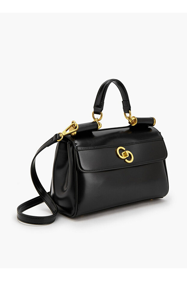 Solid Crossbody Bag with Detachable Strap - 3
