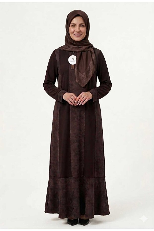 Women's Asymmetrical Embellished Long Combed Cotton Dress